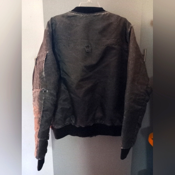 Eleven Paris stonewash Grey Bis Bomber Jacket sz L, Retro, urban - Picture 3 of 7